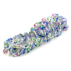 Faceted Czech Glass Fire Polished Multi Color Beads (Art Glass Crystal Swirl)
