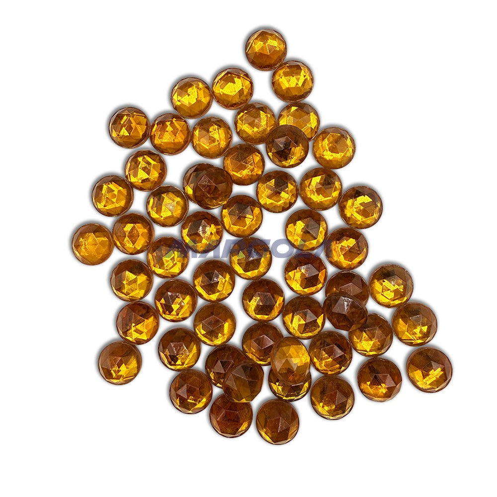 Glass Jewel Round 13mm Topaz