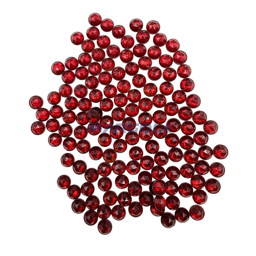 Glass Jewel Round 13mm Siam Ruby