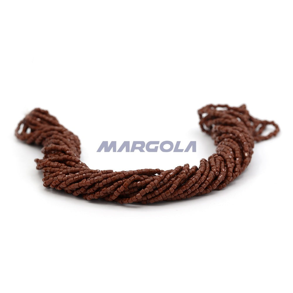 3 Cut 9/0 Brown Opaque Preciosa Ornela Beads