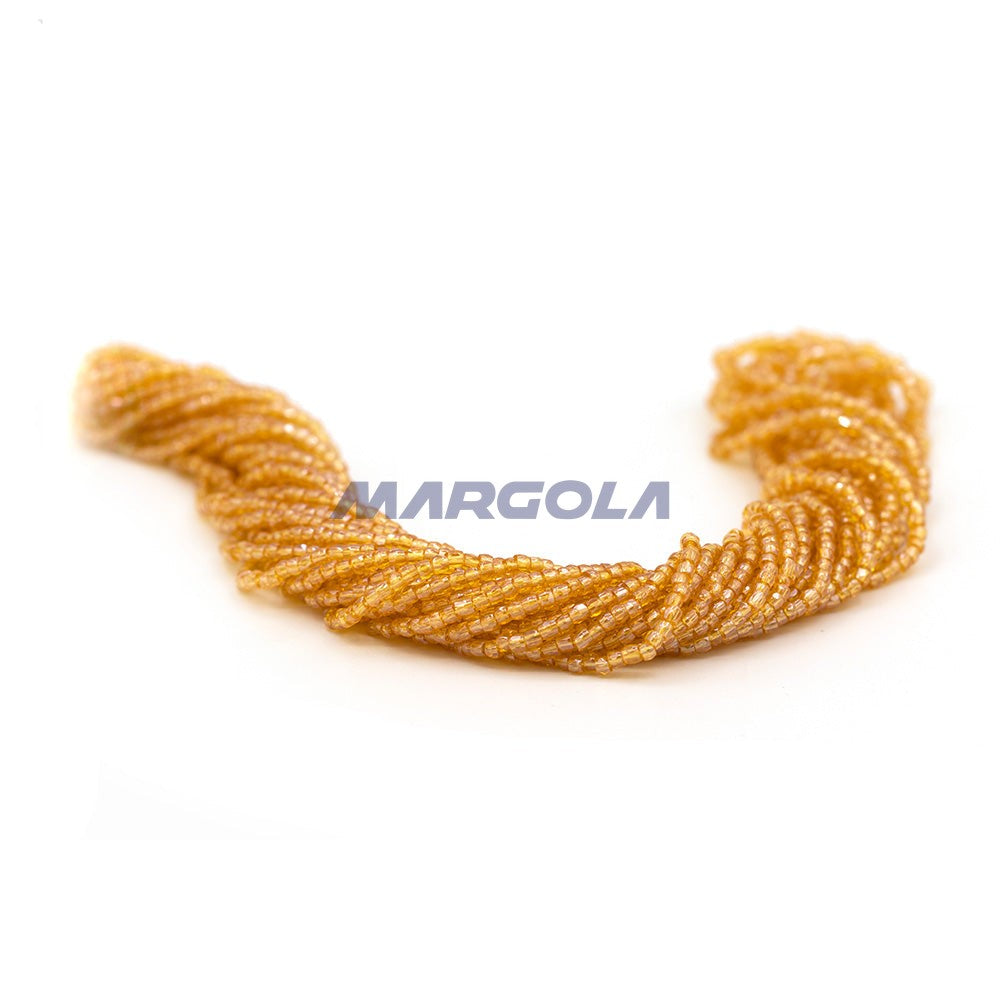 3 Cut 9/0 Topaz Transparent Luster Preciosa Ornela Beads