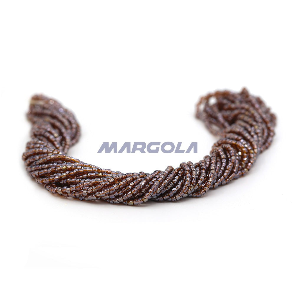 3 Cut 9/0 Smoke Topaz Transparent Luster Preciosa Ornela Beads