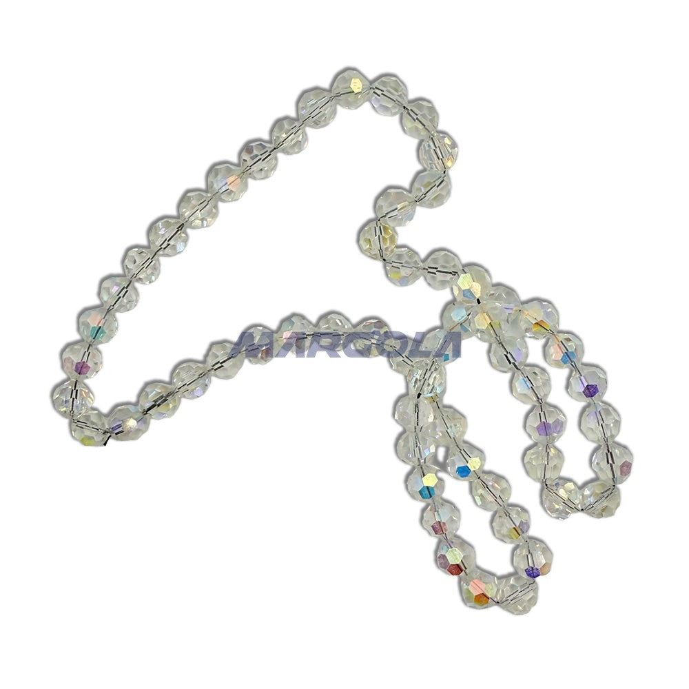 Vintage Preciosa Crystal 64 Faceted Round Beads - Crystal AB