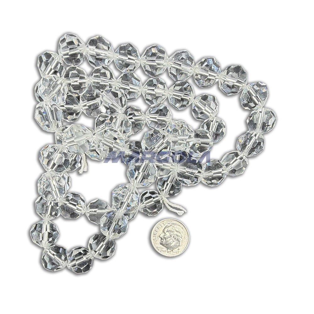 Vintage Preciosa Crystal 64 Faceted Round Beads - Crystal