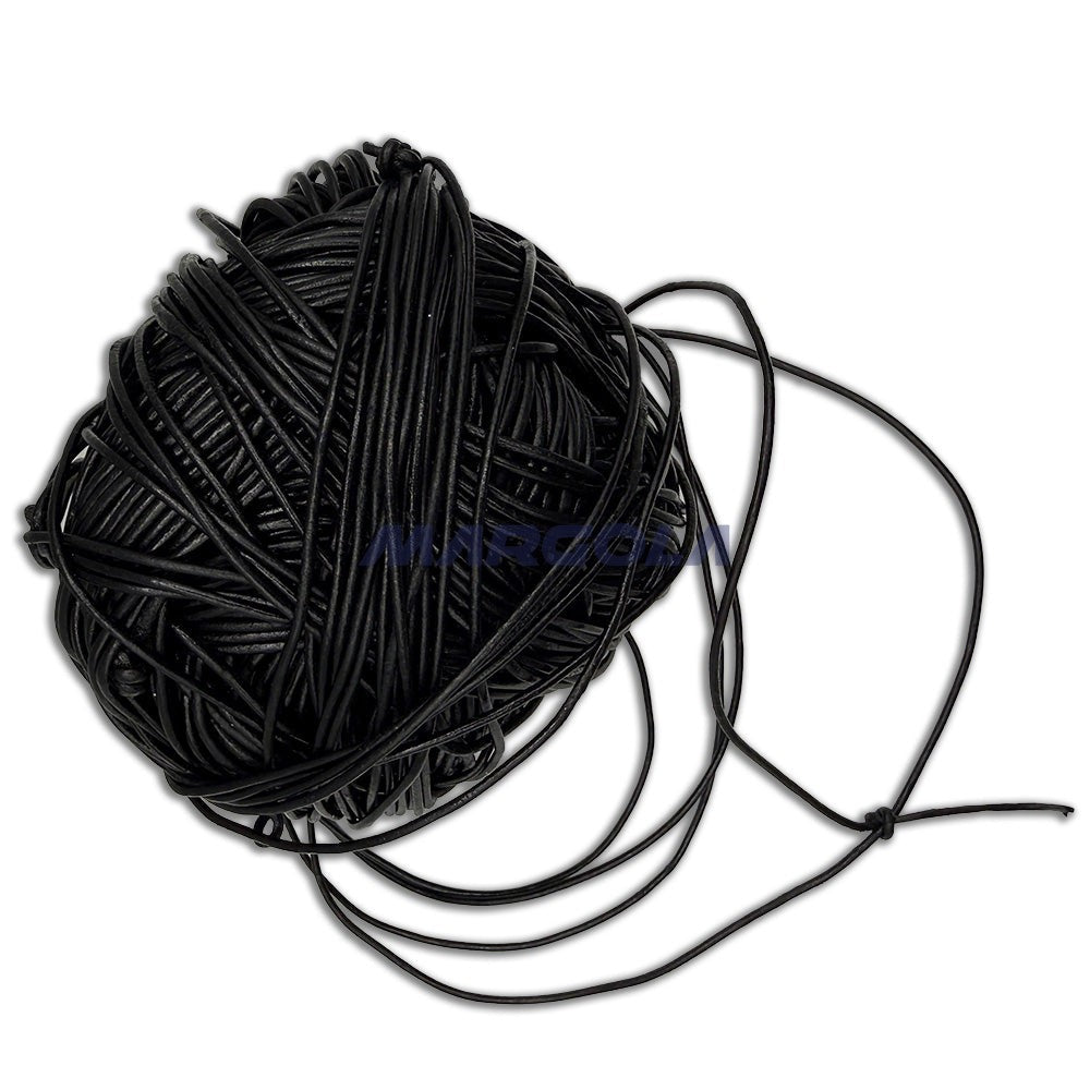 Round Leather Cord - Black 1.0mm