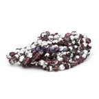 Faceted Czech Glass Fire Polished Beads - Amethyst With Half Silver Coating