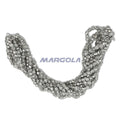 Faceted Czech Glass Fire Polished Beads - Crystal With Half Silver Coating