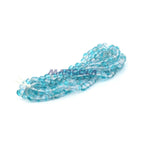 Faceted Czech Glass Fire Polished Multi Color Beads (Crystal & Aquamarine)