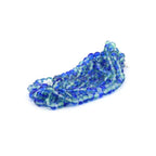 Faceted Czech Glass Fire Polished Multi Color Beads (Crystal, Sapphire & Erinite)