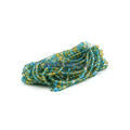 Faceted Czech Glass Fire Polished Multi Color Beads (Crystal, Aqua & Topaz)