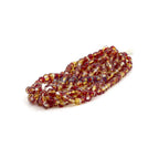 Faceted Czech Glass Fire Polished Multi Color Beads (Crystal, Topaz & Siam Ruby)