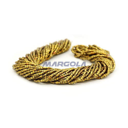 2 CUT 10/0 LIGHT GOLD SOFT METALLIC IRIS PRECIOSA ORNELA BEADS
