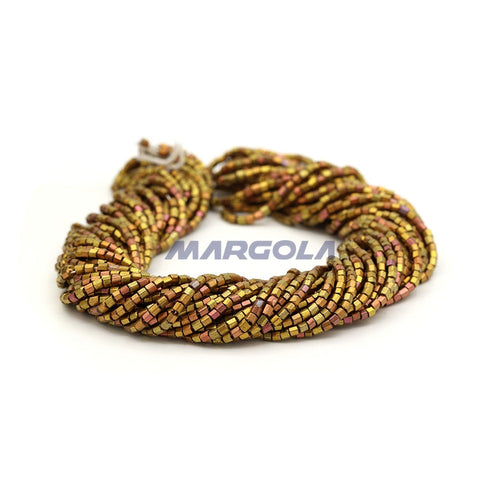 2 CUT 10/0 DARK GOLD SOFT METALLIC IRIS PRECIOSA ORNELA BEADS