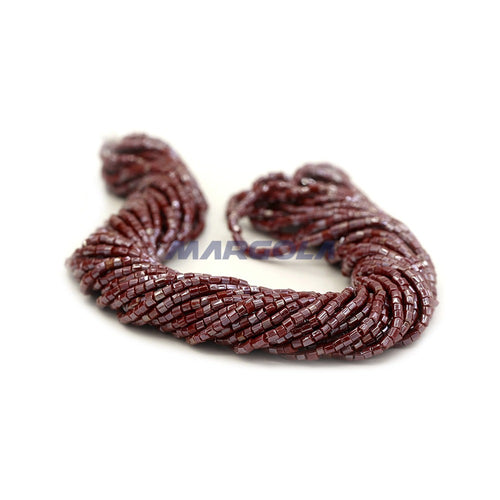 2 CUT 10/0 BROWN OPAQUE LUSTER PRECIOSA ORNELA BEADS