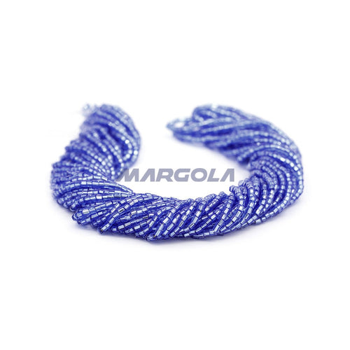 2 CUT 10/0 SAPPHIRE TRANSPARENT SILVER LINED PRECIOSA ORNELA BEADS