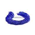 2 CUT 10/0 DK. SAPPHIRE TRANSPARENT SILVER LINED PRECIOSA ORNELA BEADS