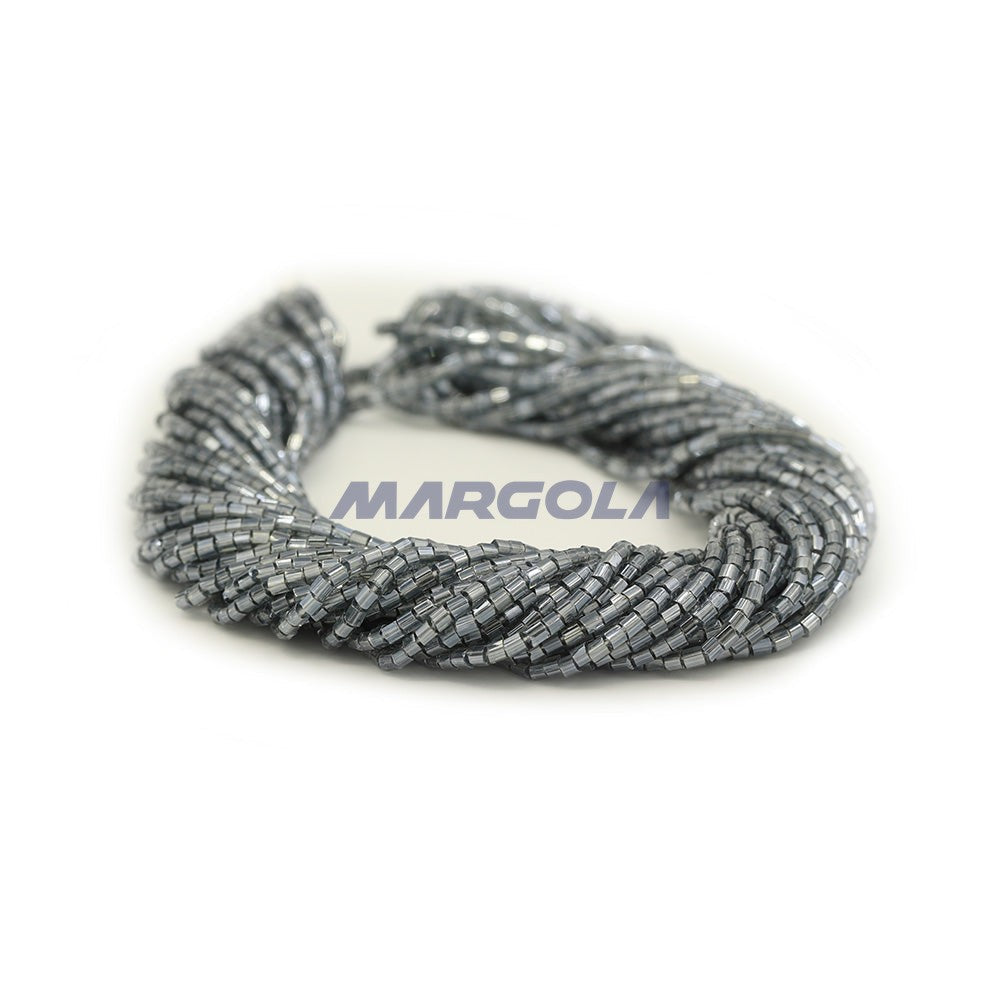 2 CUT 10/0 SMOKE GREY TRANSPARENT LUSTER PRECIOSA ORNELA BEADS