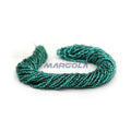 2 CUT 10/0 TEAL TRANSPARENT SILVER LINED PRECIOSA ORNELA BEADS
