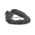 2 CUT 10/0 JET BLACK OPAQUE MATTE RAINBOW PRECIOSA ORNELA BEADS