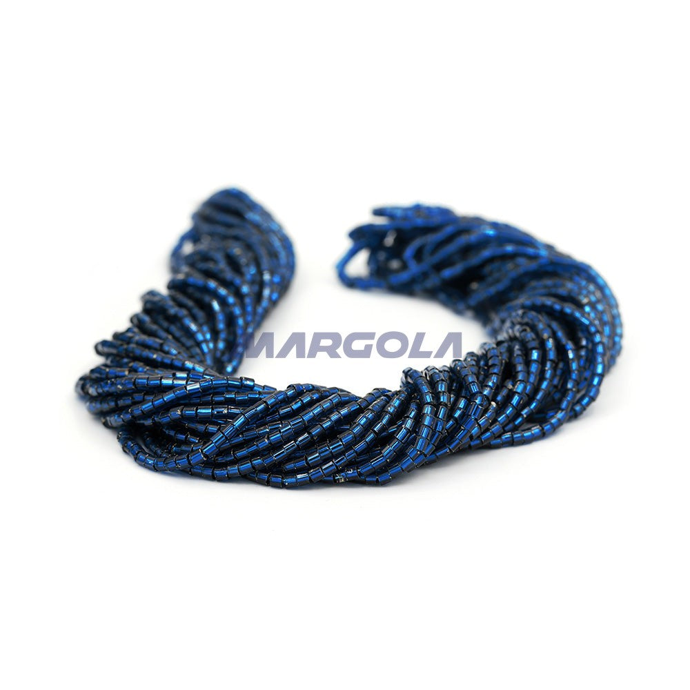 2 CUT 10/0 MONTANA SAPPHIRE SILVER LINED PRECIOSA ORNELA BEADS