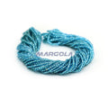 2 CUT 10/0 DK. AQUAMARINE TRANSPARENT SILVER LINED PRECIOSA ORNELA BEADS