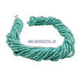 2 CUT 10/0 GREEN TURQUOISE OPAQUE LUSTER PRECIOSA ORNELA BEADS