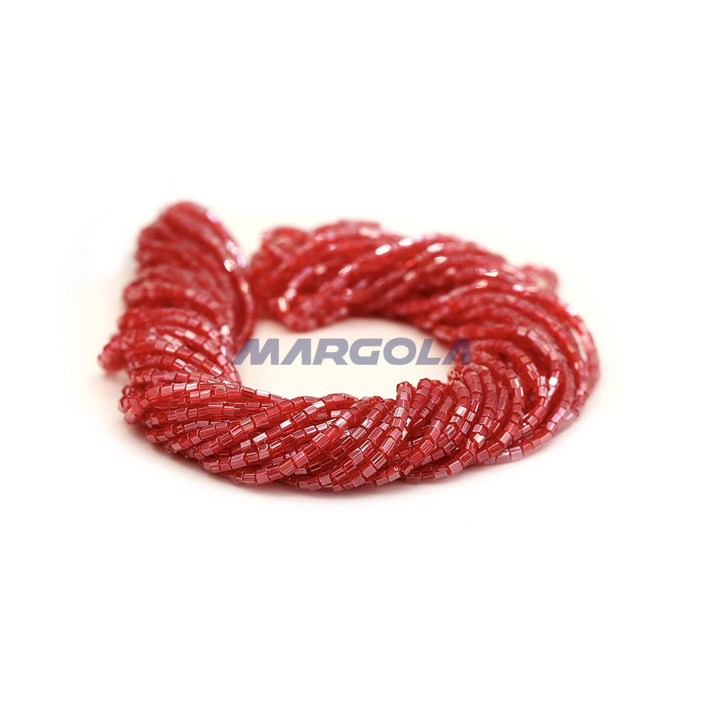 2 CUT 10/0 LIGHT SIAM RUBY TRANSPARENT LUSTER PRECIOSA ORNELA BEADS