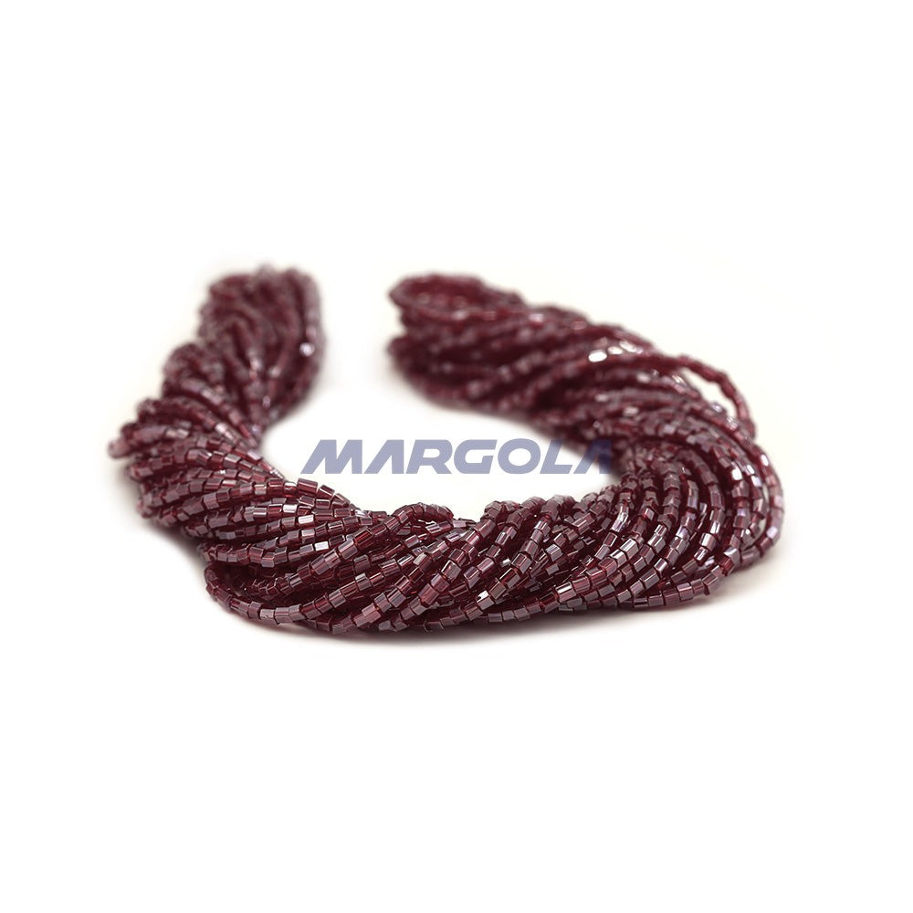 2 CUT 10/0 SIAM RUBY TRANSPARENT LUSTER PRECIOSA ORNELA BEADS