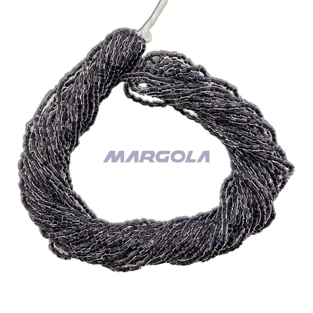 2 CUT 11/0 CRYSTAL LUSTER BLACK LINED PRECIOSA ORNELA BEADS