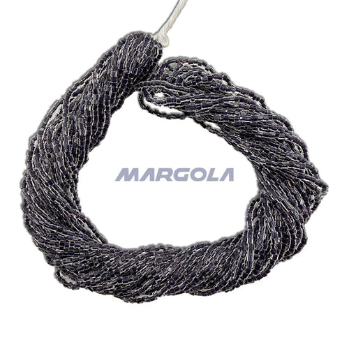 2 CUT 11/0 CRYSTAL LUSTER BLACK LINED PRECIOSA ORNELA BEADS