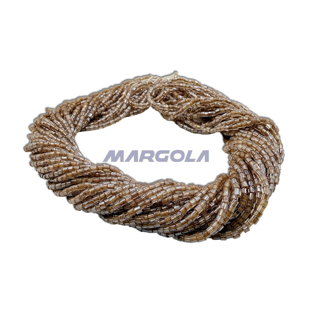 2 CUT 11/0 CRYSTAL LUSTER BEIGE LINED PRECIOSA ORNELA BEADS
