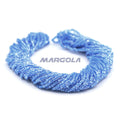 2 CUT 11/0 CRYSTAL LUSTER SEA BLUE LINED PRECIOSA ORNELA BEADS