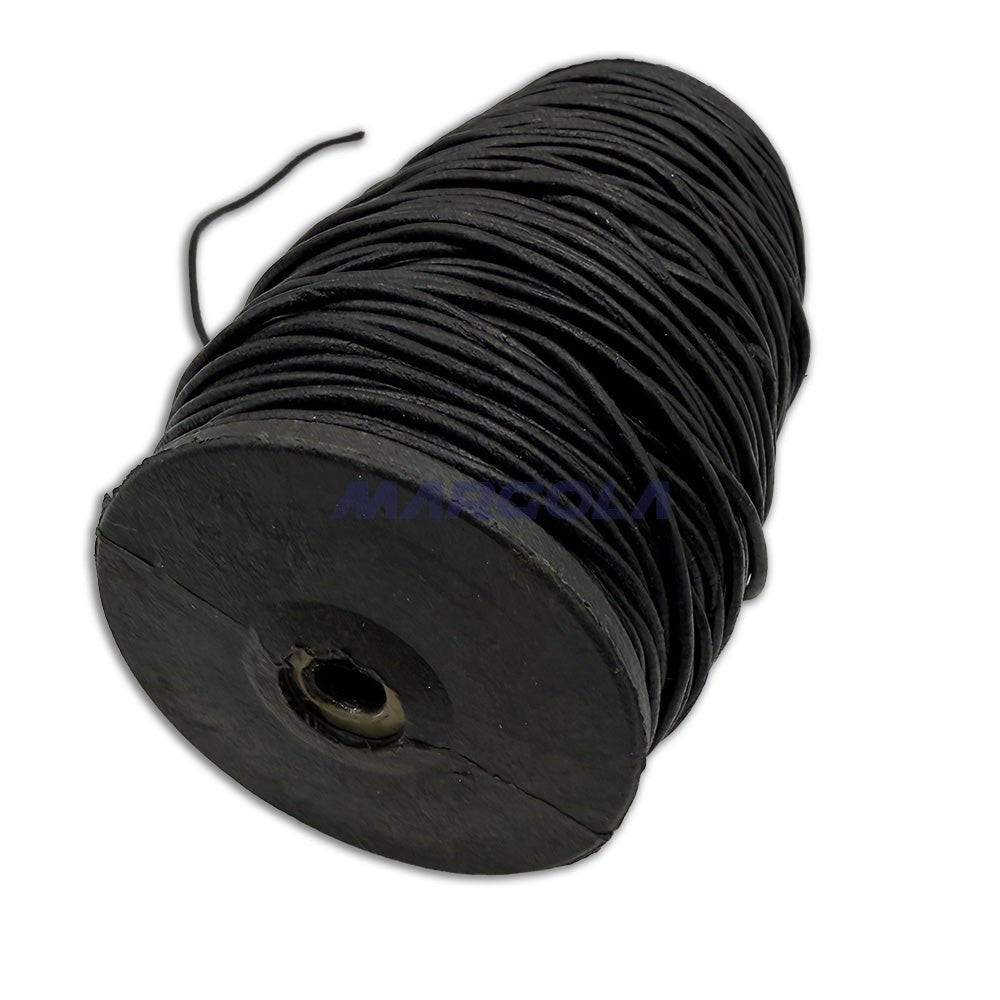 Round Leather Cord - Black 2.0mm