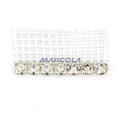 Czech Metal Set Rhinestone Banding 19SS CRYSTAL / SILVER SETTING / WHITE NET