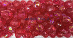 Vintage Western German Plexy Faceted Beads - FUCHSIA AB
