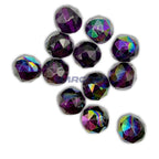Vintage Western German Plexy Faceted Beads - PLUM AB
