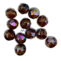 Vintage Western German Plexy Faceted Beads - SMOKE TOPAZ AB