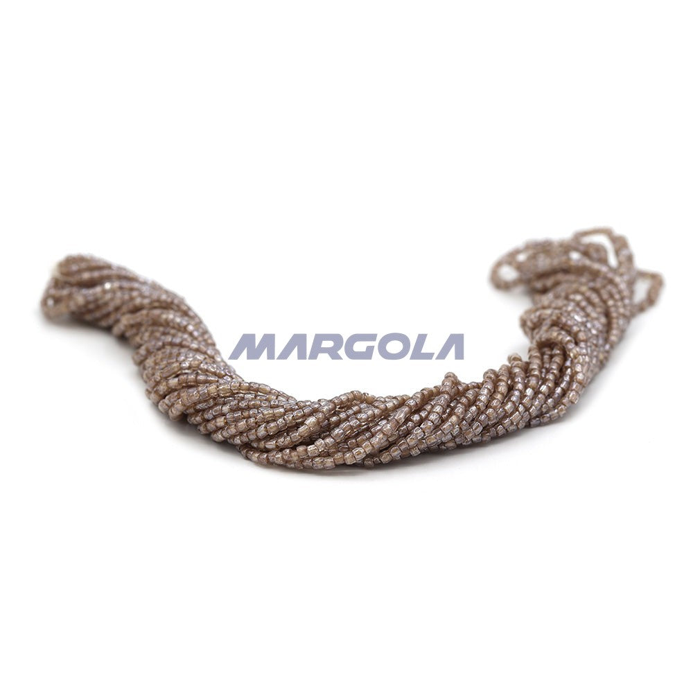 3 Cut 9/0 Crystal Luster Beige Lined Preciosa Ornela Beads