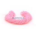 3 Cut 9/0 Crystal Luster Light Fuchsia Lined Preciosa Ornela Beads