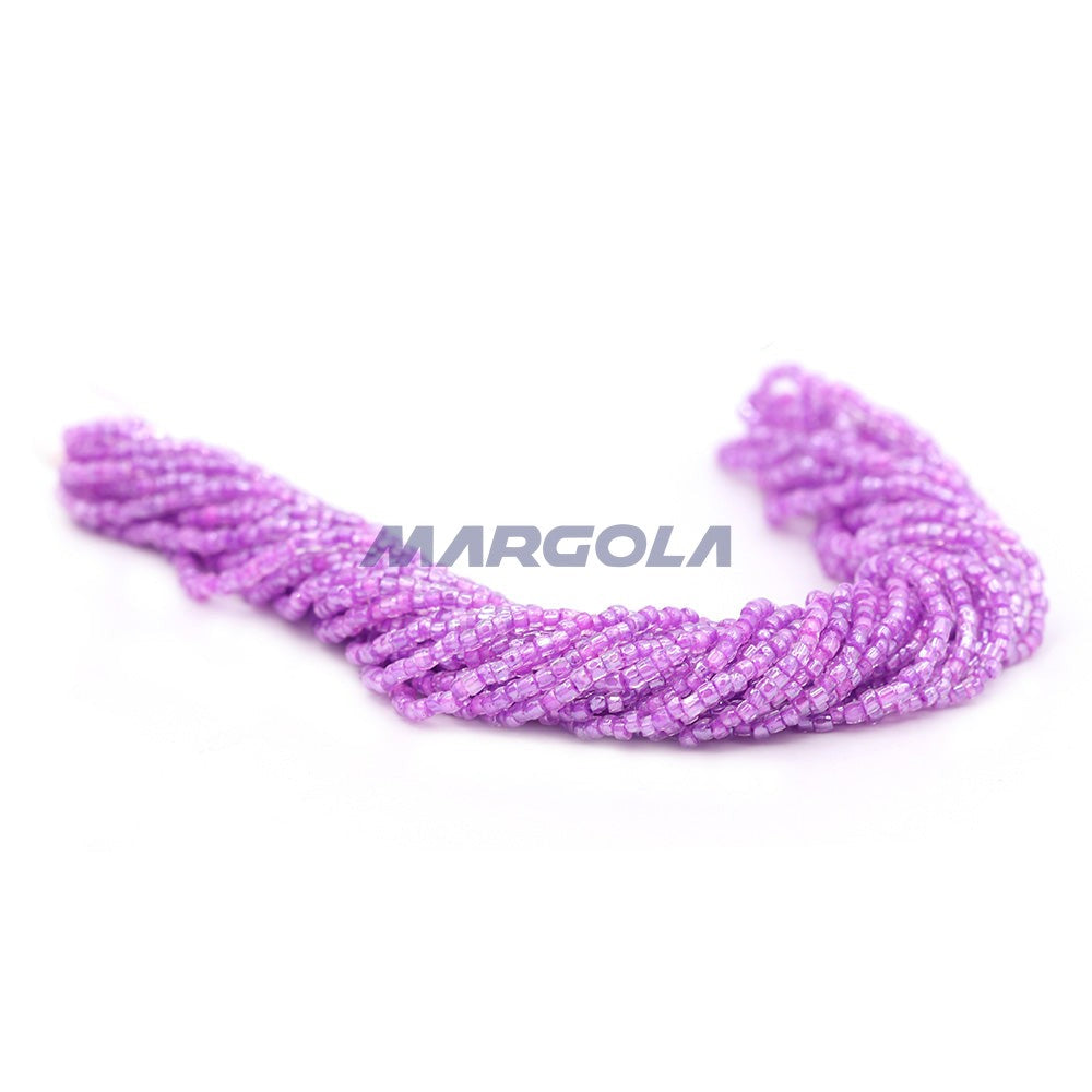 3 Cut 9/0 Crystal Luster Plum Lined Preciosa Ornela Beads