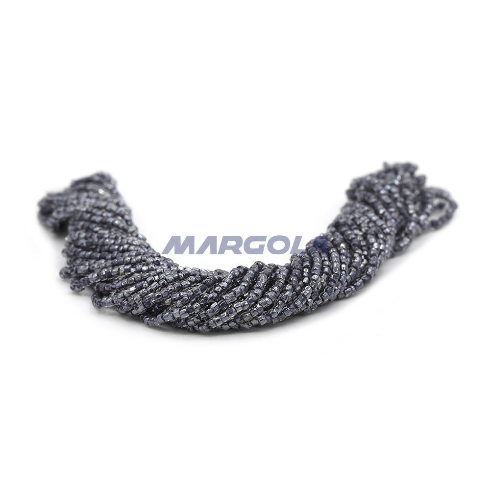 3 Cut 9/0 Crystal Luster Gunmetal Lined Preciosa Ornela Beads