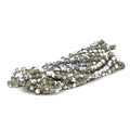 Faceted Czech Glass Fire Polished Beads - Smoke Grey With Half Silver Coating
