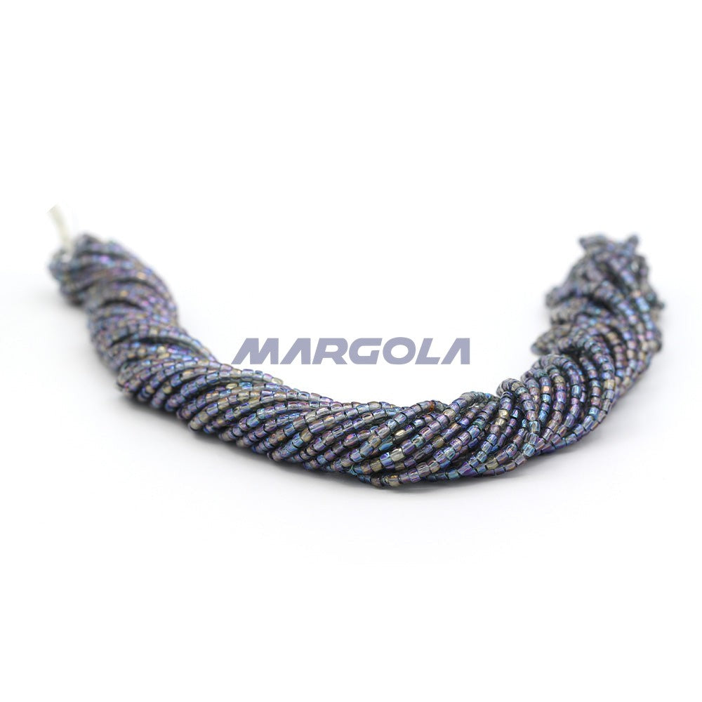 3 Cut 9/0 Smoke Grey Transparent Iris Preciosa Ornela Beads