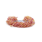 Faceted Czech Glass Fire Polished Multi Color Beads (Crystal, Citrine & Rose)