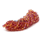 Faceted Czech Glass Fire Polished Multi Color Beads (Crystal, Amber, Ruby)