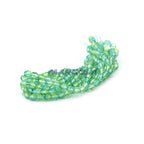 Faceted Czech Glass Fire Polished Multi Color Beads (Crystal, Aqua & Spearmint)