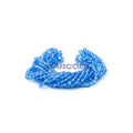 Faceted Czech Glass Fire Polished Multi Color Beads (Crystal, Sapphire & Aqua)