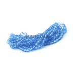 Faceted Czech Glass Fire Polished Multi Color Beads (Crystal, Sapphire & Aqua)