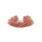 Faceted Czech Glass Fire Polished Multi Color Beads (Crystal, Amber & Pink)
