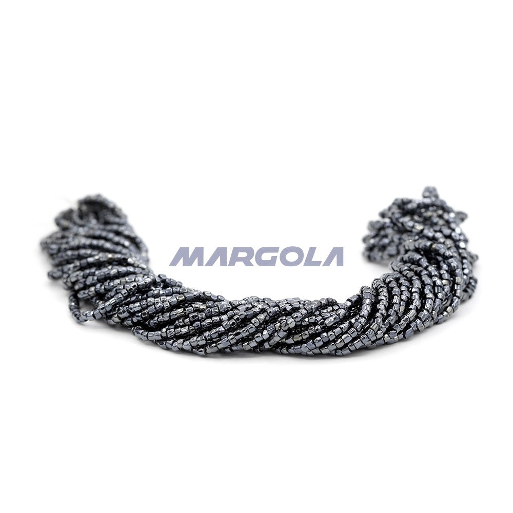 3 Cut 9/0 Sphinx (Hematite) Opaque Luster Metallic Preciosa Ornela Beads